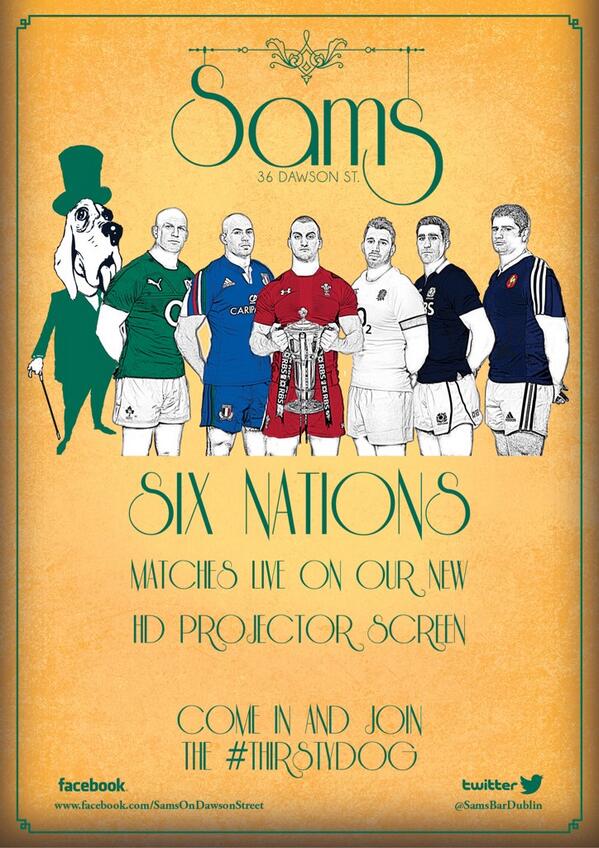 SamsBarDublin's tweet photo. Sams got a pair of tickets to give away for the big game on Saturday!! RT &amp; FOLLOW for a chance to win! #IRLvWAL #6N http://t.co/qilshFcFfu