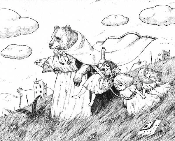 こっちにも載せます。よいしょ～草を描くのがおもしろかった。熊上手にかけるようになりたい。熊好きです。もっと描きたい。 