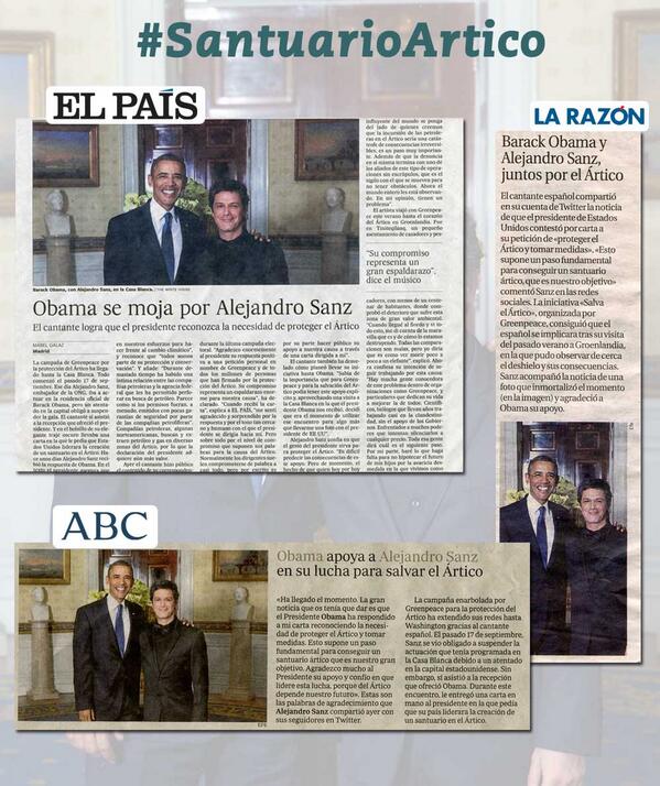 AlejandroSanz's tweet photo. Entre todos podemos salvar el Ártico. Firma en: http://t.co/eUtta2McMU #SantuarioArtico http://t.co/N1lxWWy5aC