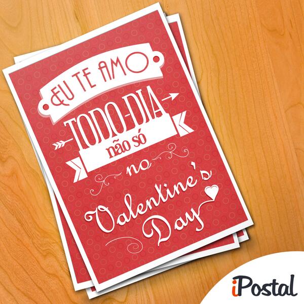 14 de fevereiro é Valentine's Day, o Dia do Amor! Envie um lindo cartão para quem você ama <3 ipostal.com.br/send_postcard/…