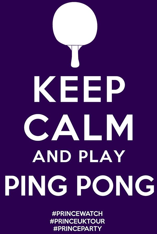 Are you a #Prince Fan? Bored of pressing refresh? Waiting on some #princewatch news? Why not play some #pingpong ?
