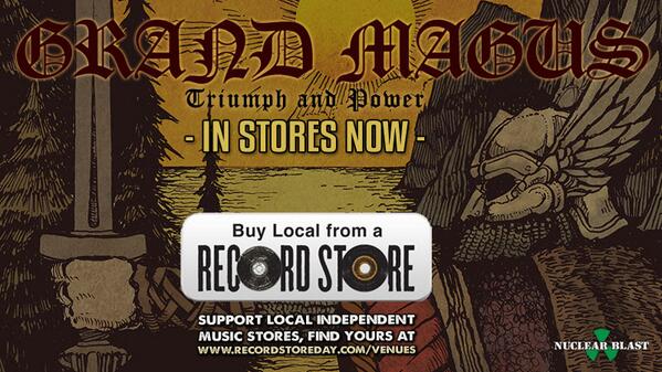 GrandMagus's tweet photo. Our new album #TriumphAndPower came out in North America today! Find it at a store near you: http://t.co/9hfdn4GQSD http://t.co/23tRbvCwYK