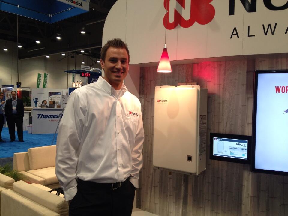 Noritz America Corp. on X: Great shot! RT @contractormag Jason Fleming of  Noritz @noritzamerica alongside of Noritz NRC711 tankless water heater  http://t.co/uEpJTN09EX / X