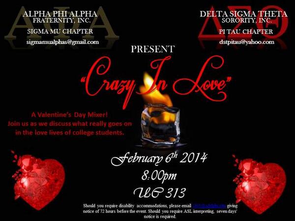 Let's learn the truth about college relationships. Join <a href="/PiTauDeltas/">Pristine Pi Tau</a> &amp; Sigma Mu Alphas this Thursday at 8pm in UC 313