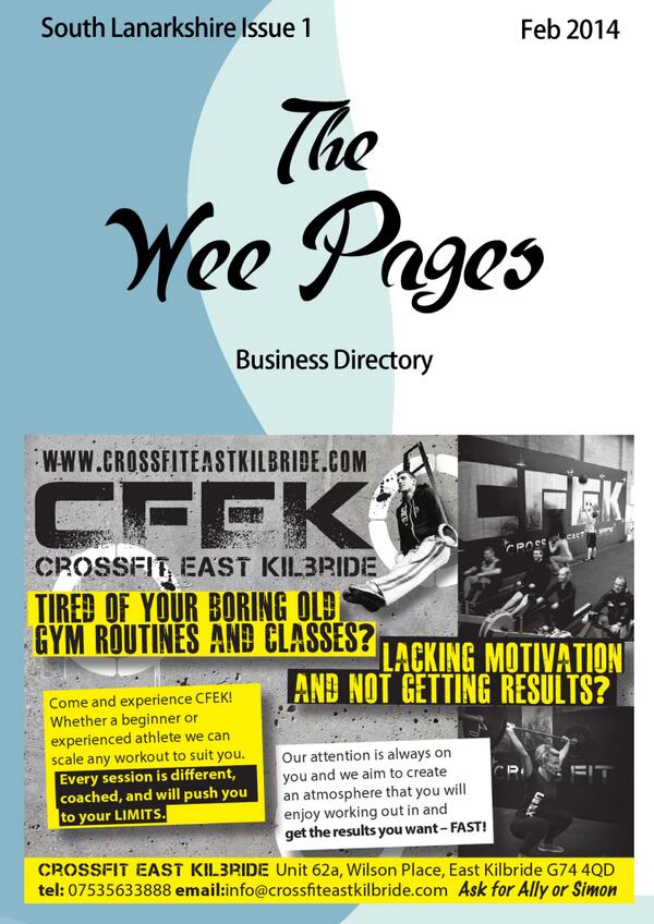 theweepages's tweet image. Front Page for our first issue