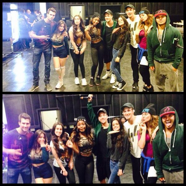 Normani's tweet image. Gr8 meeting you boys today! @bigtimerush #ReppNTheGroupz 👏✌️