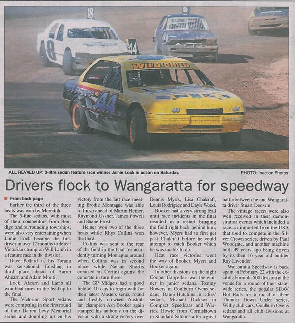 SpeedwayWang's tweet photo. 'Drivers flock to #Wangaratta for #speedway'@wangchronicle by #DeanThomson Photo #InactionPhotos #motorsport #midgets http://t.co/Nz6snbVrla