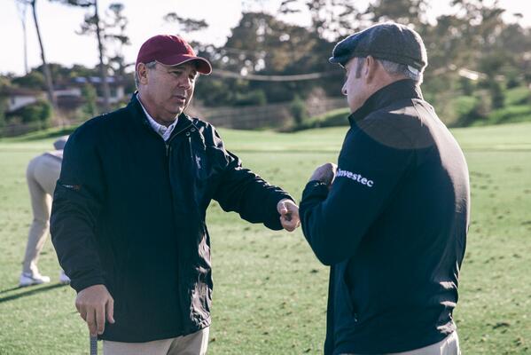 TaylorMadeGolf's tweet image. Our CEO Mark King brings his 1 hcp to Pebble this week, alongside his longtime friend &amp;amp; TM Staff pro Paul McGinley.