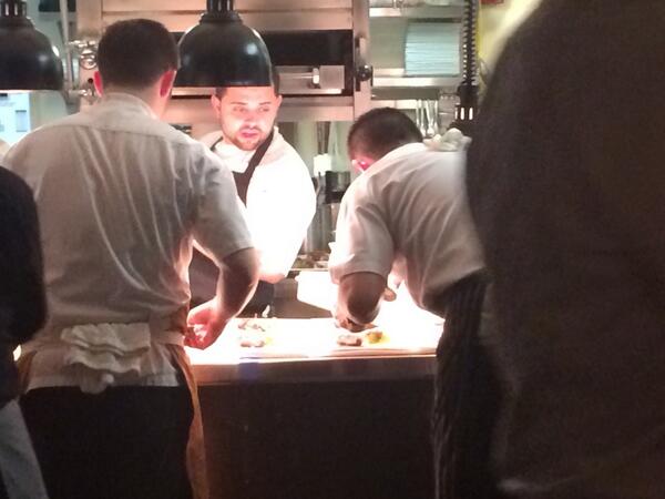 pecasmia's tweet image. Chefs getting at it for the @cobaya @ Toscana Divino
