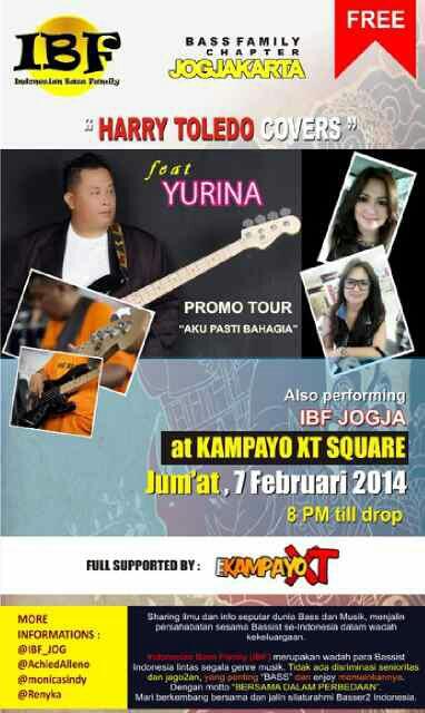 <a href="/harrytoledocvrs/">harrytoledocovers</a> ft. Yurin, Jumat 7 feb di Jogja. Supported by <a href="/IBFOfficial/">IndonesianBassFamily</a> cc: <a href="/IBF_JOG/">IBF JOGJA</a> Acaranya GRATIS lhoo.. :)