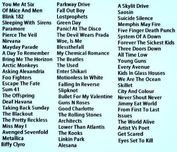 IFeelItBurning's tweet image. RT if you love/like any or all these bands.
Follow back if please.