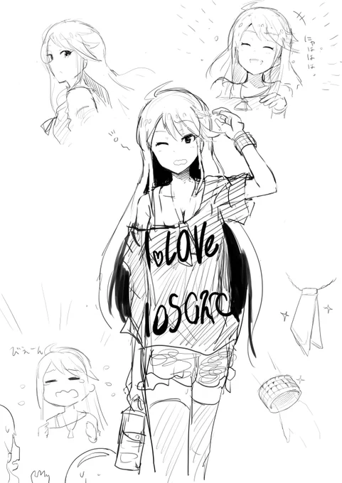意外と描きやすかった恵美 