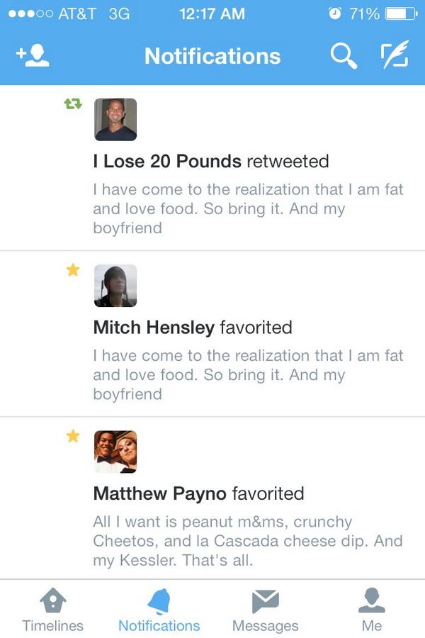 GammonNatalie's tweet photo. Lolololol what is this bull crap? I call myself a fatty and Lose 20 pounds retweets it? Lol bword. http://t.co/4h5Lqft7j0