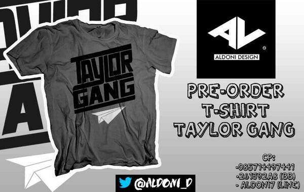 aldone_apparel's tweet photo. @beatboxpadang Bantu RT dong min :) PO Tshirt "Taylor Gang" IDR 85k. Close Order tgl 17 feb 2014. http://t.co/oTqRa4J4GD