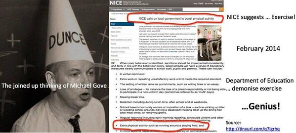 Peter_Gettings's tweet image. . @NICEcomms “@TaylorAlanJ: The GENIUS of the DoE &amp;amp; Michael Gove #EncourageExercise there's an #ObesityEpidemic http://t.co/z8VSXS9woG”