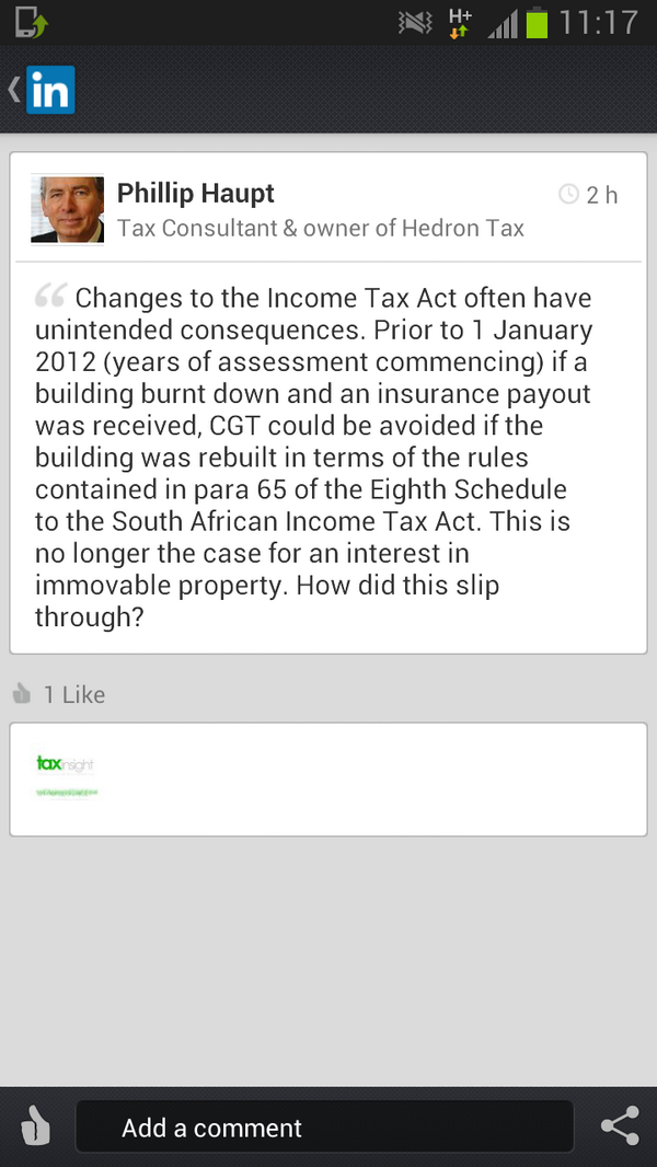 DaleKohlberg's tweet photo. Interesting point from Phillip Haupt! @OlivierBarbeau  @MooreStephensSA http://t.co/VTrr1K8zzZ