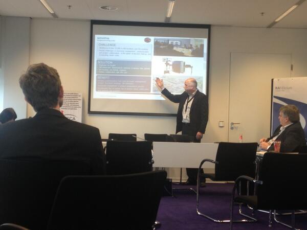PolyCompany's tweet image. [PHOTO] #Polycom&apos;s @StoneCollab delivering his #ISE2014 seminar on the power of #videocollaboration