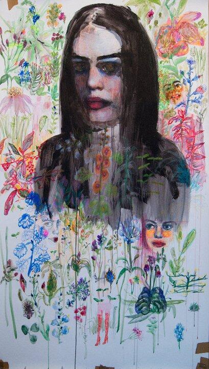 daluin's tweet photo. Be at Peace, Baby! 100x176, mixed media on paper http://t.co/Ll6AlcGpx1 http://t.co/BKhC1J0uPH