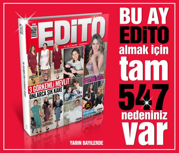 editodergi's tweet photo. Tünaydın... Edito bayilerde... http://t.co/7oQDUAGJx0