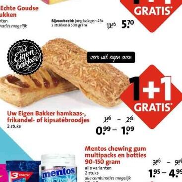 tienerkortingen's tweet photo. @c1000 : 1+1 hamkaas-, frikandel-, kipsatebroodjes http://t.co/IlbqH0iknA