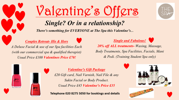 barnetsouthgate's tweet image. Valentine's offers at The Spa, High Barnet @TheSpaTraining