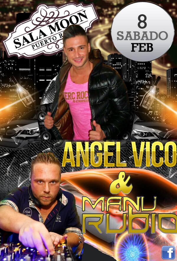 madebaker's tweet image. Sábado 8 febrero en @Moon_Sala @angelvico88 y @_ManuRubio_  we going????