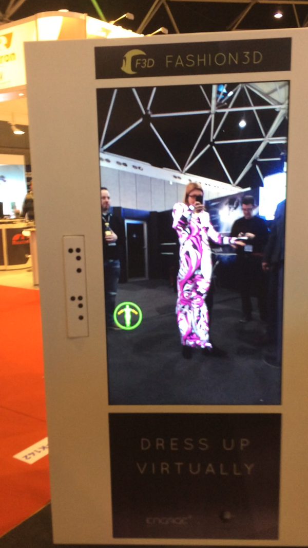 AVMI's tweet image. Our Marketing Manager virtually trying on a new dress at Space 3D&apos;s stand 10-K142 @ISE2014 #augmentedreality #ise2014