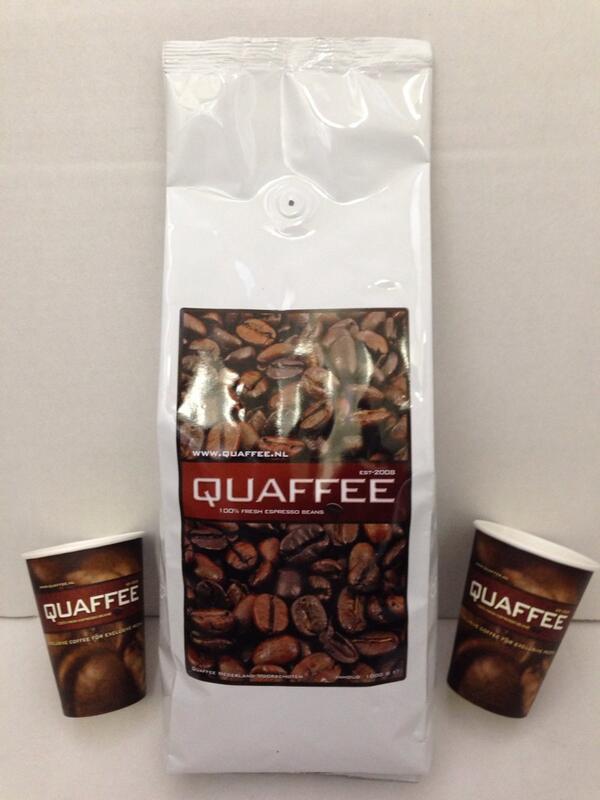 Quaffee's tweet image. De Zomerhit van 2014 "Black in White" fresh Espressobeans.
Quaffee "Exclusive Coffee for Exclusive People"
