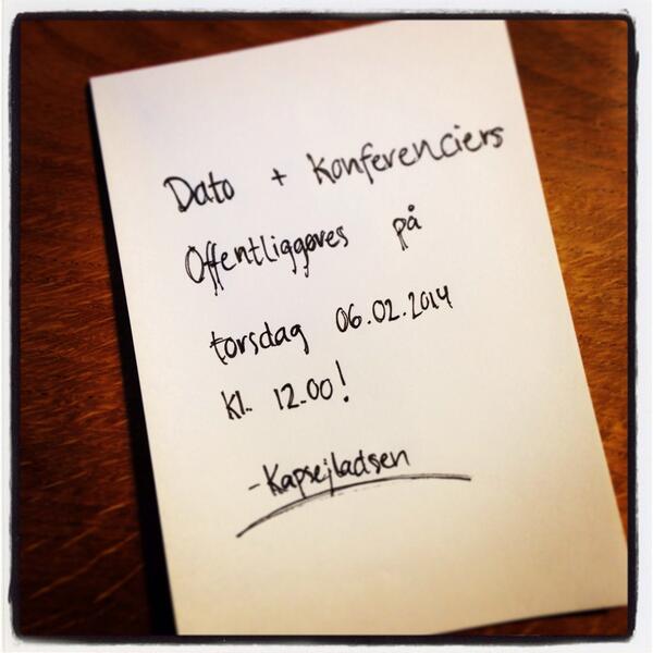 Vi glæder os til i morgen!