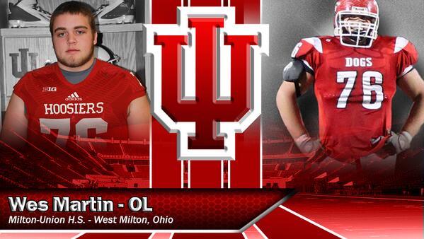 #iufb  #14 Signee is West Milton (OH)  HS - OL  <a href="/WesleyMartin76/">Wesley Martin</a> - Wes Martin - Another Strong Addition 4 Our OL!!