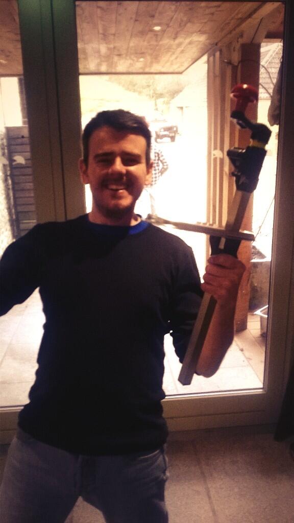 TyrrellChef's tweet image. @_Bonzer_  'black' arrives @rivercottage chris happy as Larry we can finally open a can when we have to!! #properkit