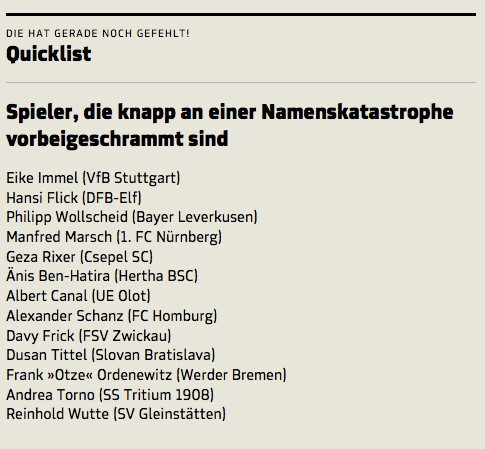 11Freunde_de's tweet photo. Die besten Ideen hat man in der Mittagspause. Die miesesten auch. Mehr Listen: http://t.co/fv95MyAgsC http://t.co/YpXhbAUh3o