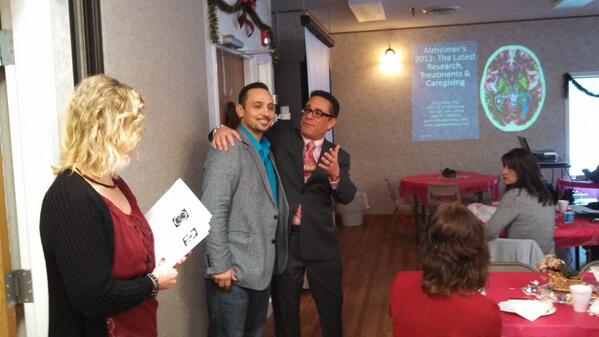 @CollinsLearning and our administrator, George sharing a quick laugh during our #Alzheimers seminar from December.