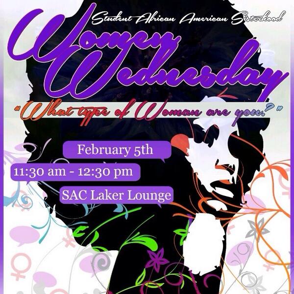 CSU_SAAS's tweet photo. Make sure you come out! Ms. Royal will be the woman this month facilitating. There will be free food provided. #CSU http://t.co/2xmN2QOiw6