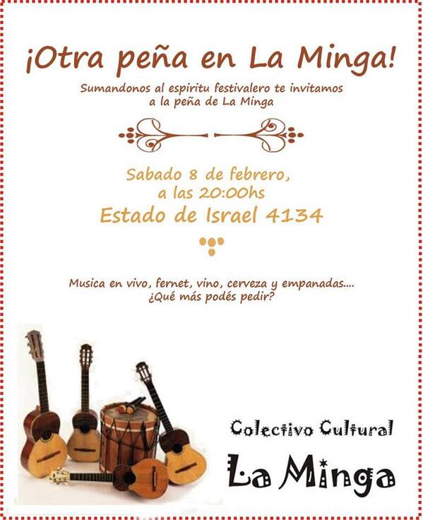 Este sábado 8 sale nuestra 2da #peña del año, vení a bailar y pasarla bien! Te esperamos <a href="/ldspalermo/">Leonardo Palermo</a> <a href="/libresdelsurnet/">Libres del Sur</a>