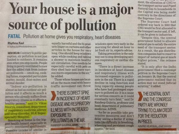Yesterday's HT.....my story on air pollution.....views....