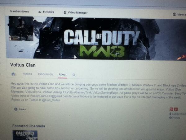 CodVoltus's tweet image. Go check out our channel