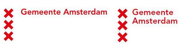 ruuddewild's tweet image. Links het oude, rechts het nieuwe logo van de gemeente #Amsterdam. Dit heeft dus 100.000 euro gekost. #radio538