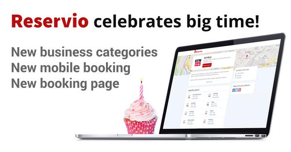 <a href="/Reservio/">Reservio</a> celebrates its 1 year with amazing updates: new #business categories, #booking pages &amp; mobile booking!