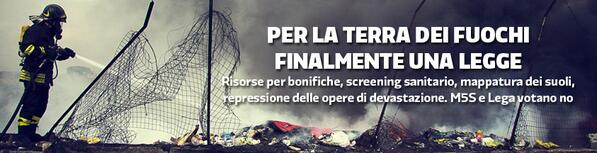 Per la #Terradeifuochi finalmente una legge - goo.gl/dsR2Bh