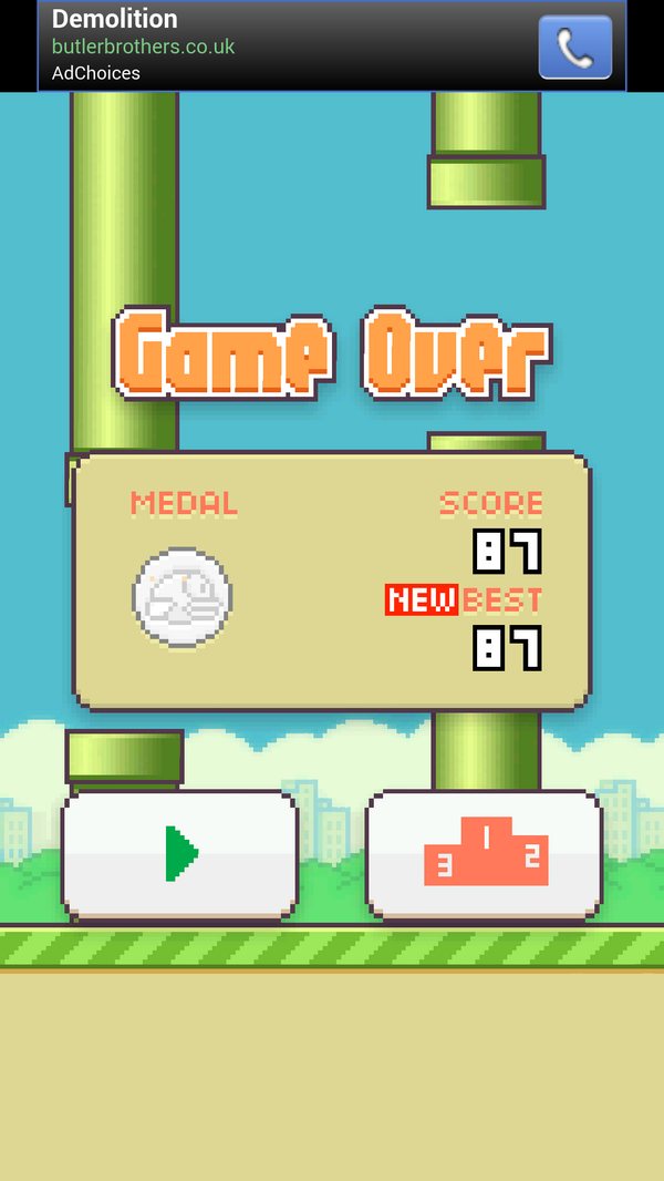 MINIDYNAMO2014's tweet photo. Playing flappy bird #flappybird #game #gamer #app http://t.co/Nh0Yn620x3