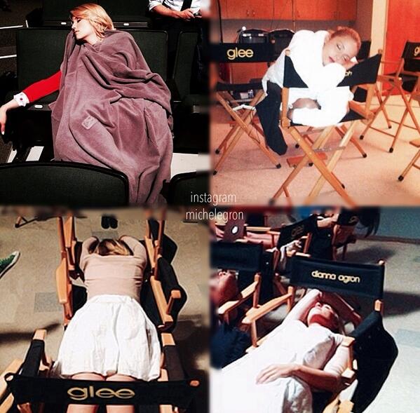 ReasonsDianna's tweet photo. She's always sleeping on set. http://t.co/xZGQKRtySd