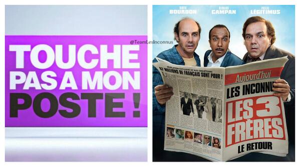 TeamLesInconnus's tweet photo. @LesInconnus seront les Invités de @Cyrilhanouna dans @TPMPofficiel Mardi 11 Février #LesInconnus #TPMP http://t.co/7oEh7aQtv1