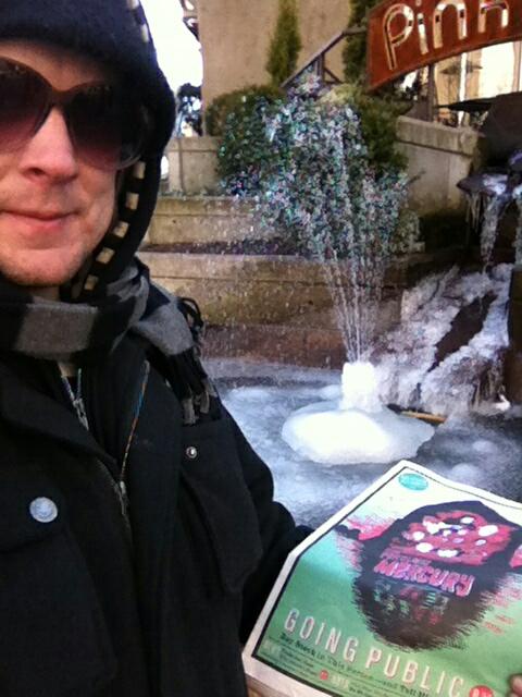 One of our couriers found an icicle fountain while pedaling our  <a href="/IcicleTricycles/">Icicle Tricycles</a>!