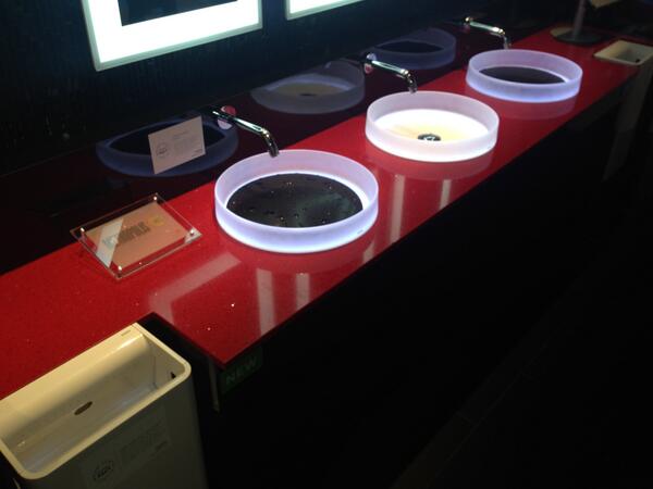 MetropolisMag's tweet photo. @TOTOUSA takes #MetropolisLikes for #LuxuryPublicSpace w/ #EcoPower faucets, #Luminist lav, #CleanDry dryer @KBIS2014 http://t.co/fNAY4ca7Ni