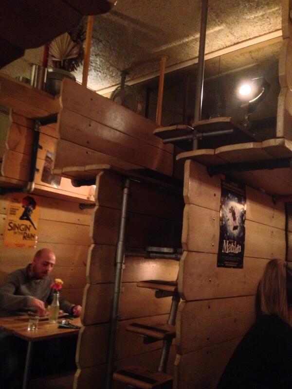 Having a meal in Chelsea. How this for doubling the number of covers in a restaurant.