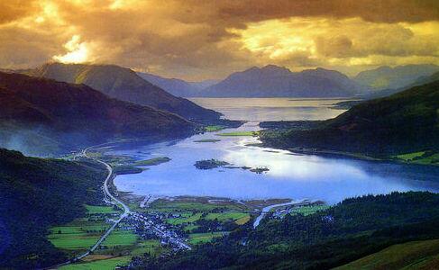 tourscotland's tweet image. As reqyuested, Tour Scotland photograph of sunset hour behind Loch Leven on ancestry visit to Scottish Highlands