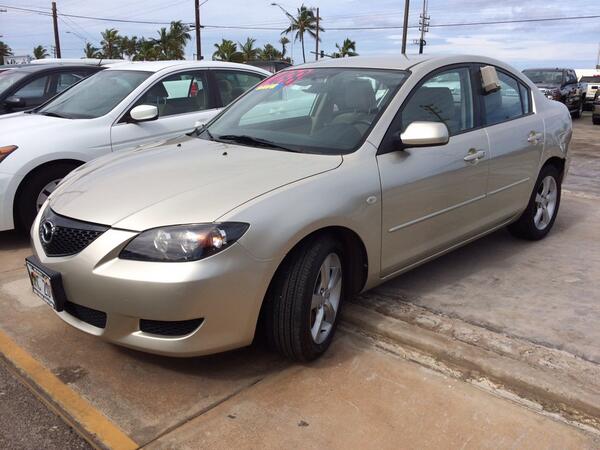 JIMFALKMAUI's tweet photo. 2004 Mazda 3 only $7,477+fees
Call 808-385-1085 http://t.co/a0ZM6PgSmg