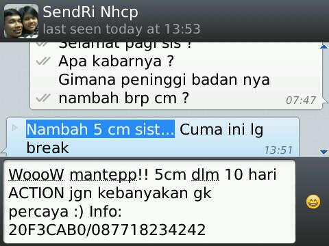 Masih Galau dgn tinggi badan mu ? Mari merapatt saja ☺ hrga diskon spesial valentine CP: 20F3CAB0 / 087718234242