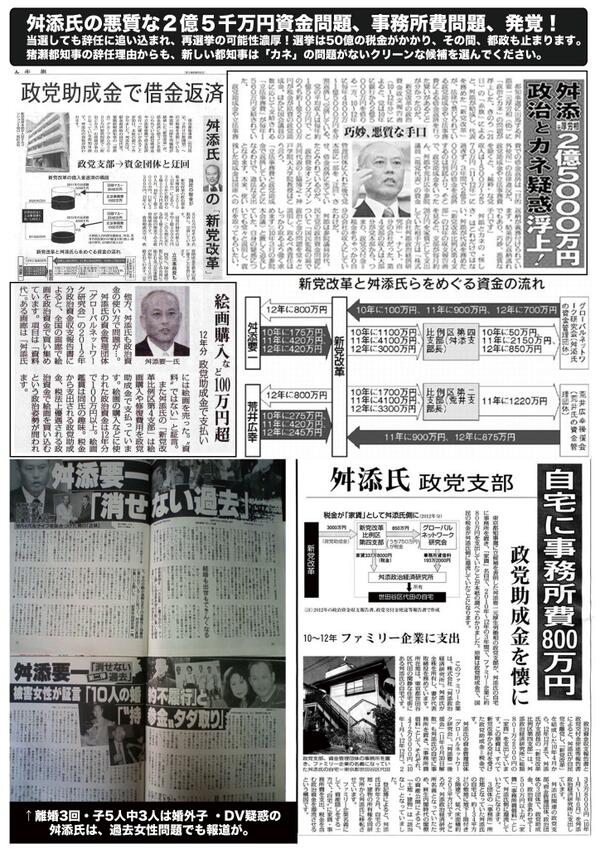 1975kisuki's tweet photo. 【マスゾエ新聞】マスコミが報道しない舛添スクープ！ https://t.co/rF4dknNosG http://t.co/tlVJhbLVM7 #nhk #ntv #tbs #fujitv #tvasahi #tvtokyo #radiko #大雪 #ソチ五輪 雪合戦 雪だるま